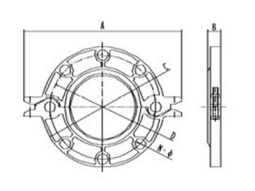 Brida partida ranurada PN16